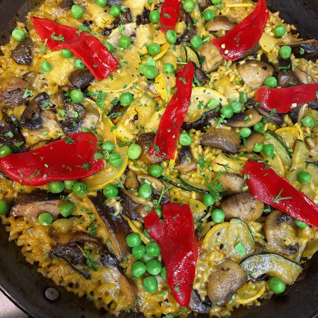 Paella Vegetales.